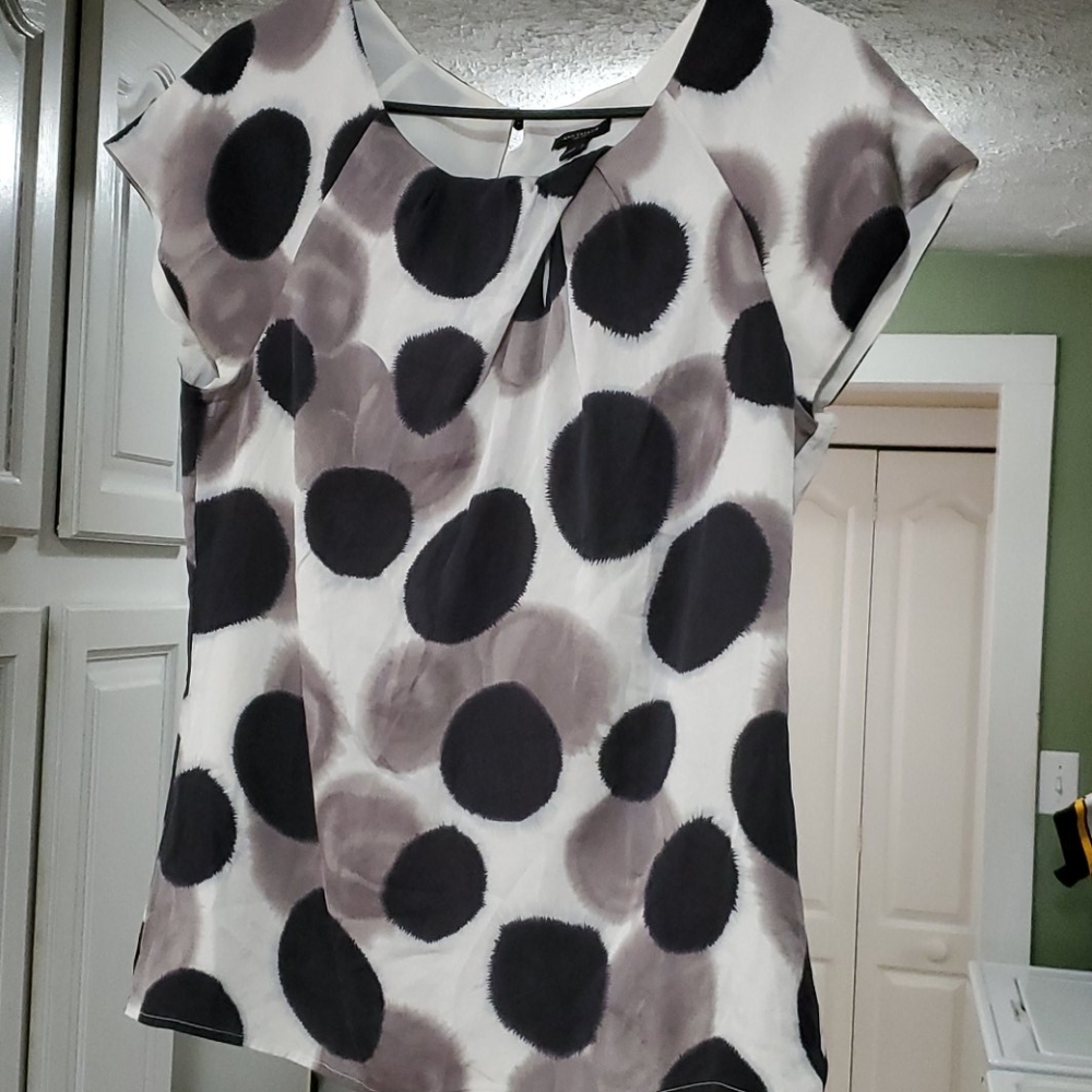 Ann Taylor - Silk Polka Dot Blouse